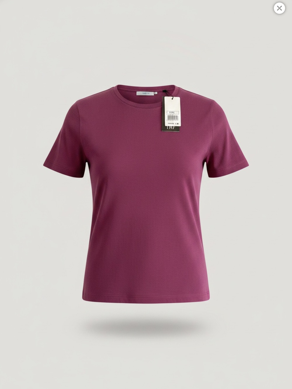 TSE Short-Sleeve Crewneck Tee in Plum